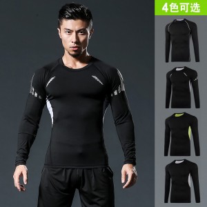 FDMM001-Camiseta deportiva de entrenamiento de manga larga para hombre